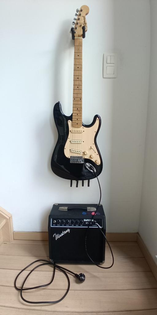 Electrische gitaar richwood versterker Fender, Muziek en Instrumenten, Snaarinstrumenten | Gitaren | Elektrisch, Ophalen, Fender
