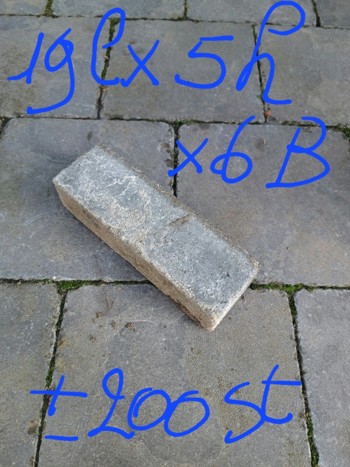 gratis 200 tal klinkers 19 x 5 x 6, Enlèvement, Briques