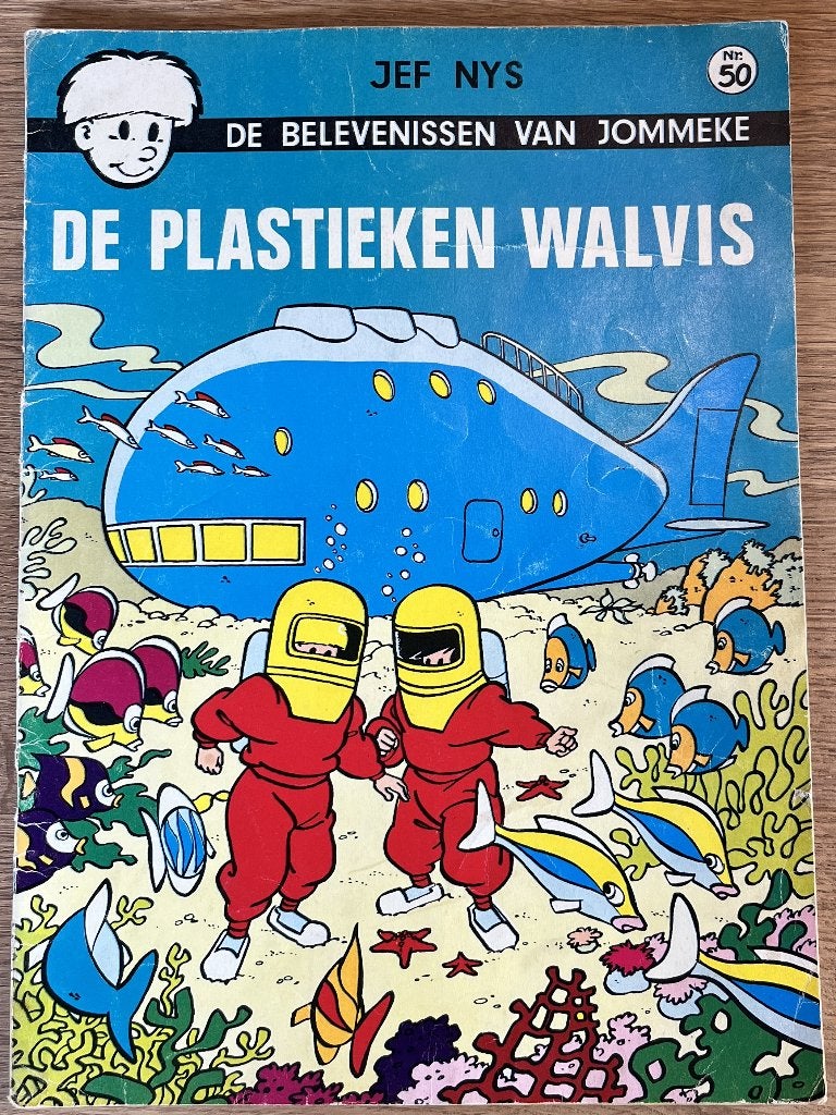 Jommeke - De plastieken walvis - 50 (1977) Strip, Livres, BD, Utilisé, Une BD, Enlèvement ou Envoi