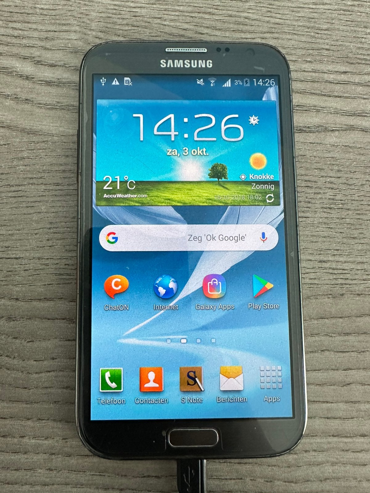 Samsung Galaxy Note II GT-N7100, Télécoms, Enlèvement, Comme neuf, Écran tactile