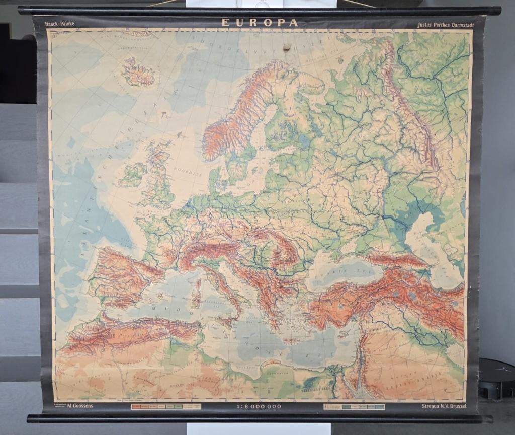 Landkaart Europa, Haack-Painke, Boeken, Atlassen en Landkaarten, Gelezen, Haack-Painke, Landkaart, 1800 tot 2000