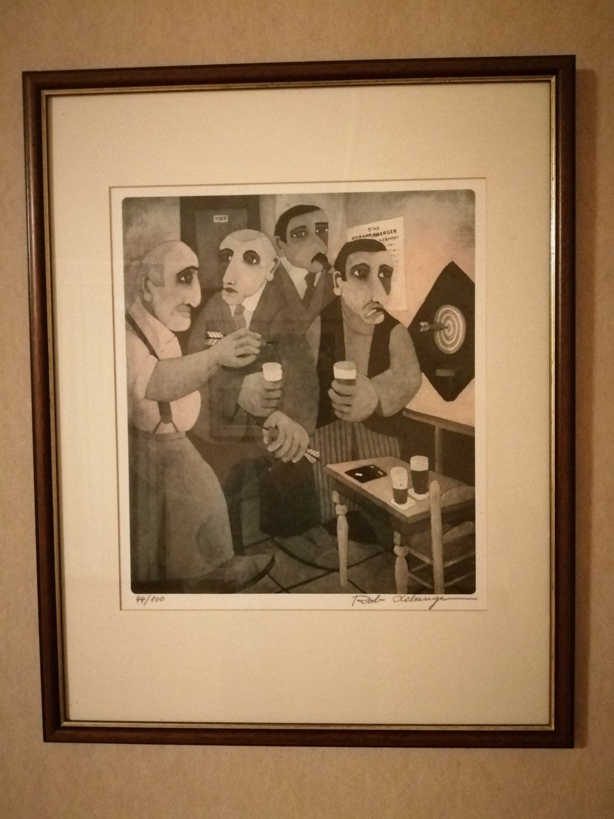 Lithographie de Rob Delange., Enlèvement, Numéroté