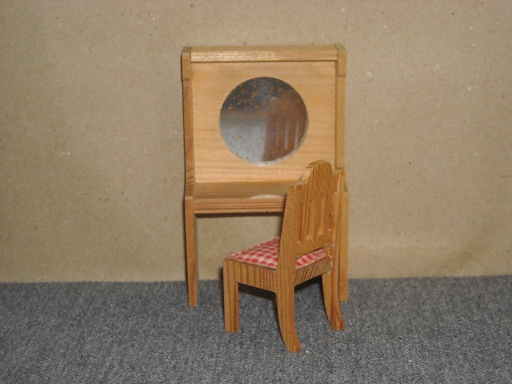 Lundby kaptafel met stoel (aub lezen), Collections, Maisons de poupées & Accessoires, Enlèvement ou Envoi, Utilisé