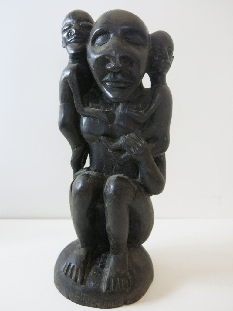 sculpture en ébène : arbre de vie africain, Antiquités & Art, Enlèvement ou Envoi