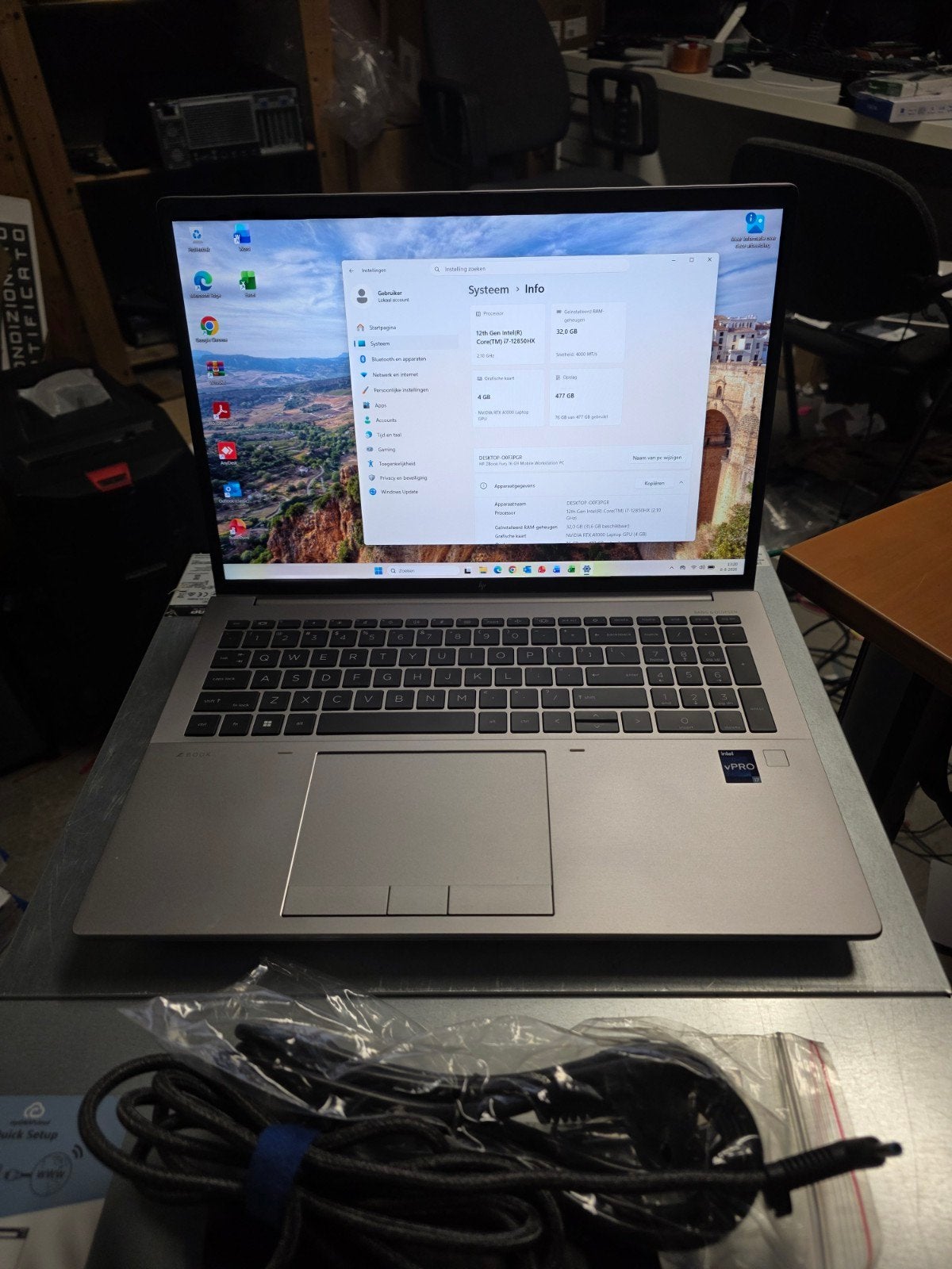 HP ZBook Fury 16 G9 / I7 / RTX A1000 / 32GB DDR5 / 512GB SSD, Computers en Software, Met videokaart, Intel Core i7 processor, Zo goed als nieuw