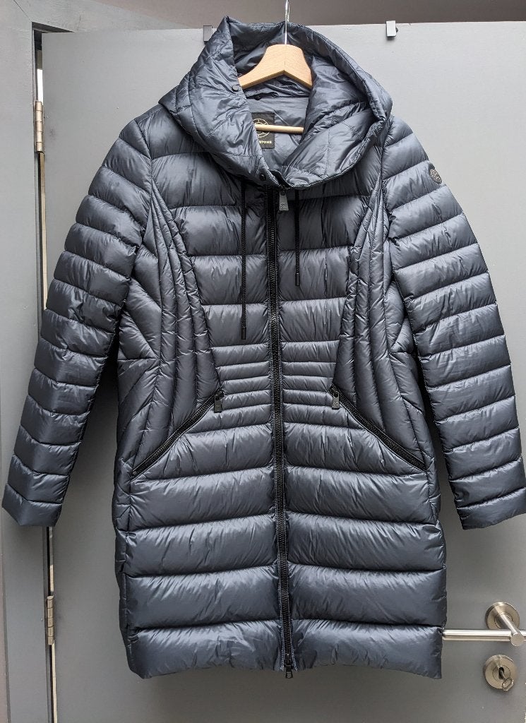 Manteau matelassé avec capuche, taille 40, Taille 38/40 (M), Gris, Creenstone, Comme neuf