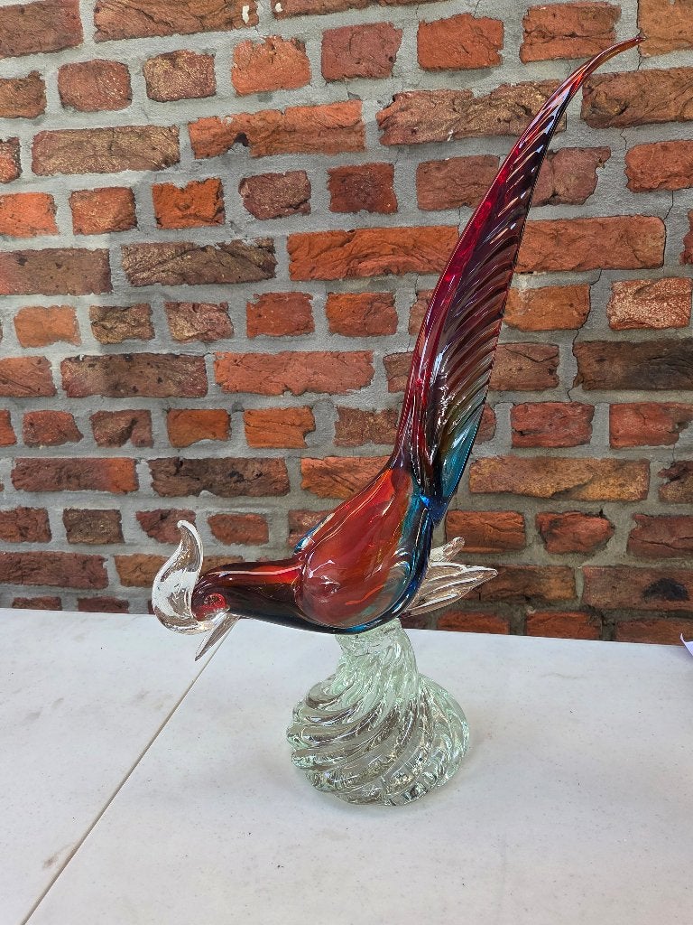Grote vintage glazen vogel Murano stijl, Enlèvement