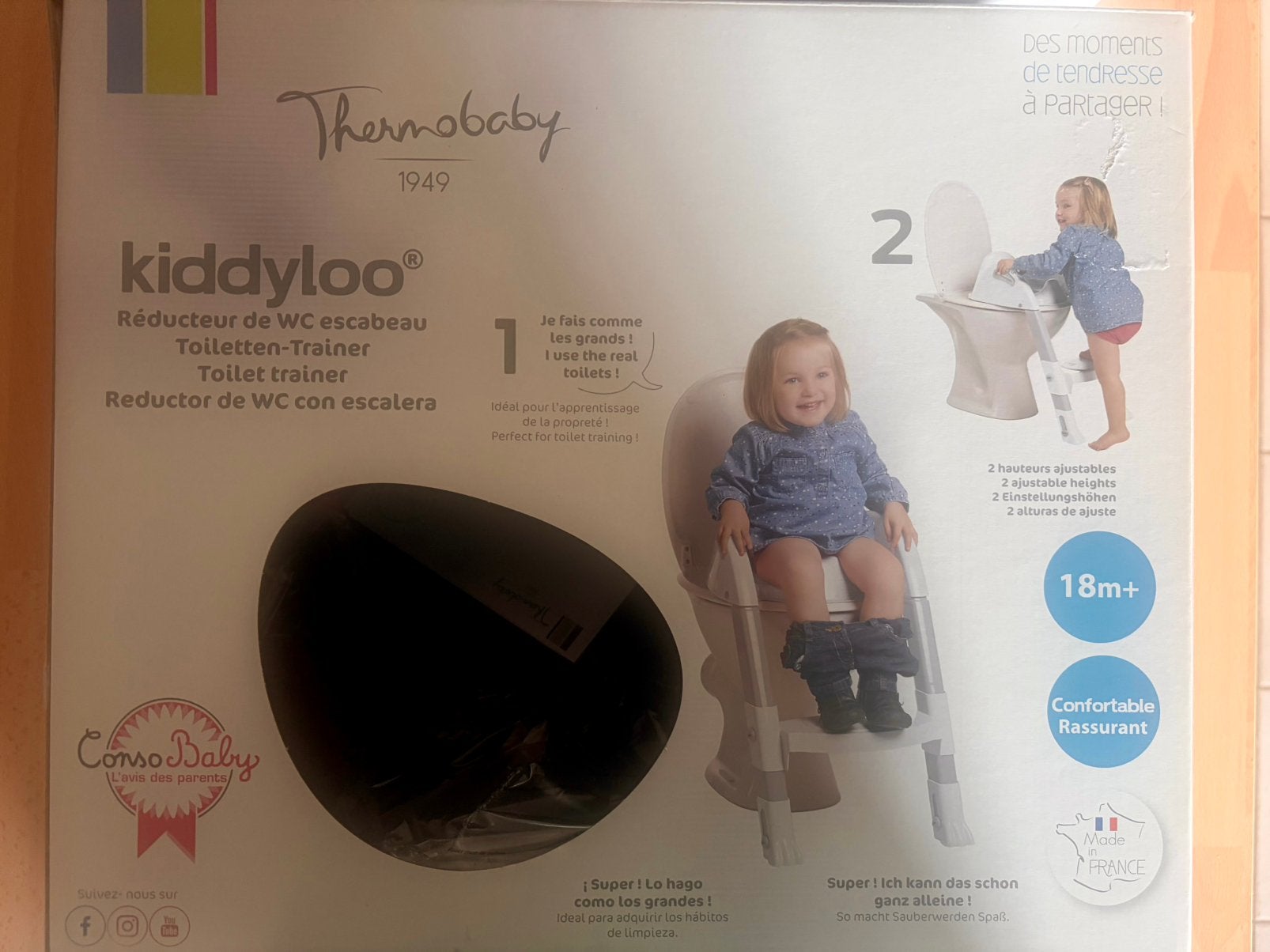 KiddyLoo toilettrainer: verkleiner met trapje, Ophalen, Gebruikt