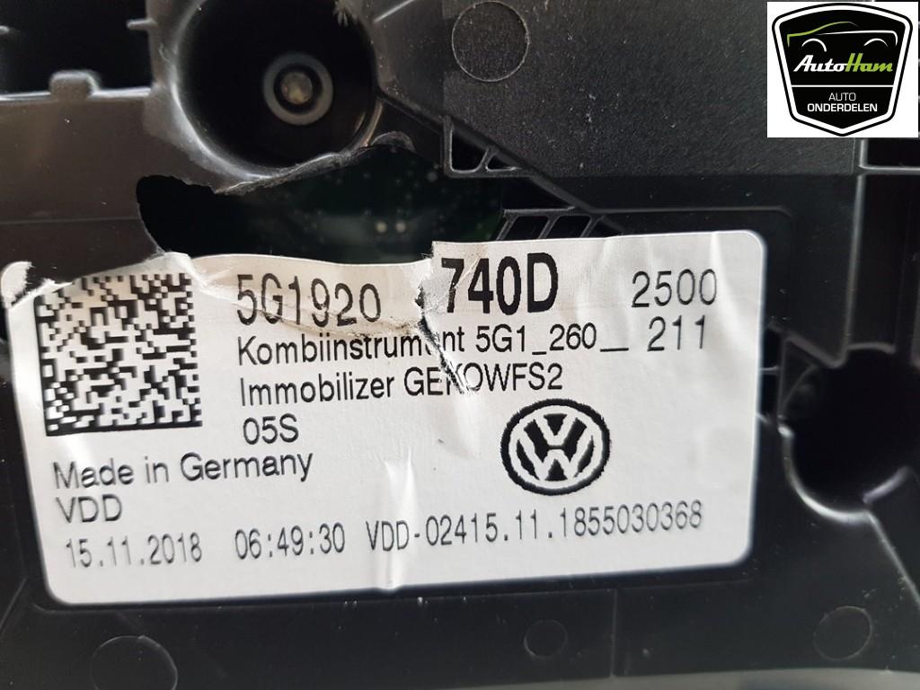 INSTRUMENTS DE BORD Golf VII Variant (AUVV) (|5G1920740D|), Utilisé, Volkswagen