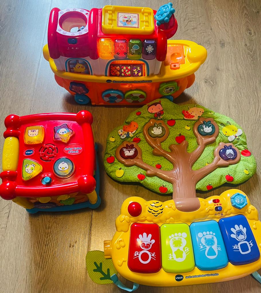 Lot de 3 jouets d’éveil musicaux et lumineux VTech, Enlèvement, Comme neuf
