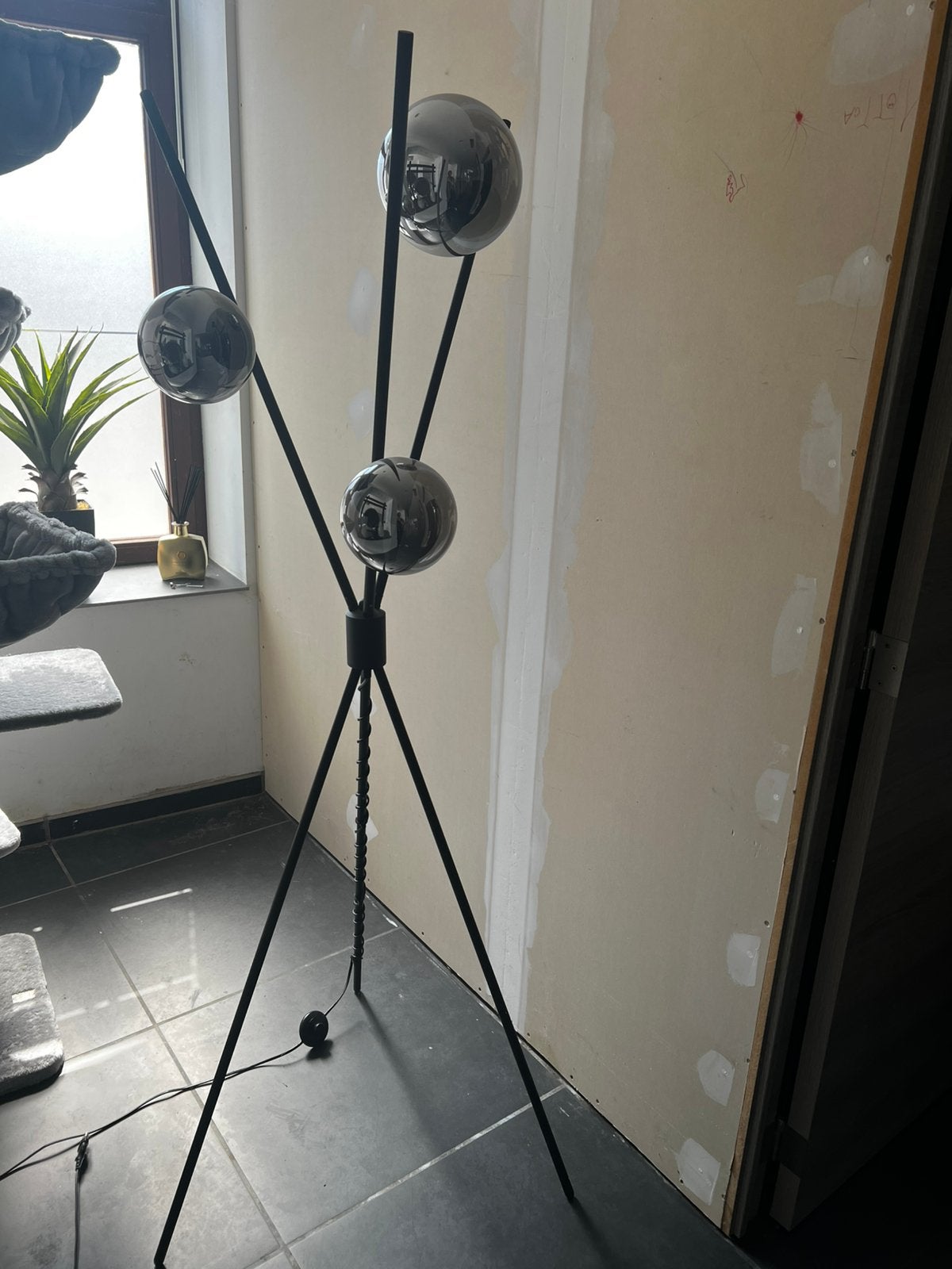 Prachtig staanlamp met 3 lichtbollen, Enlèvement, Comme neuf
