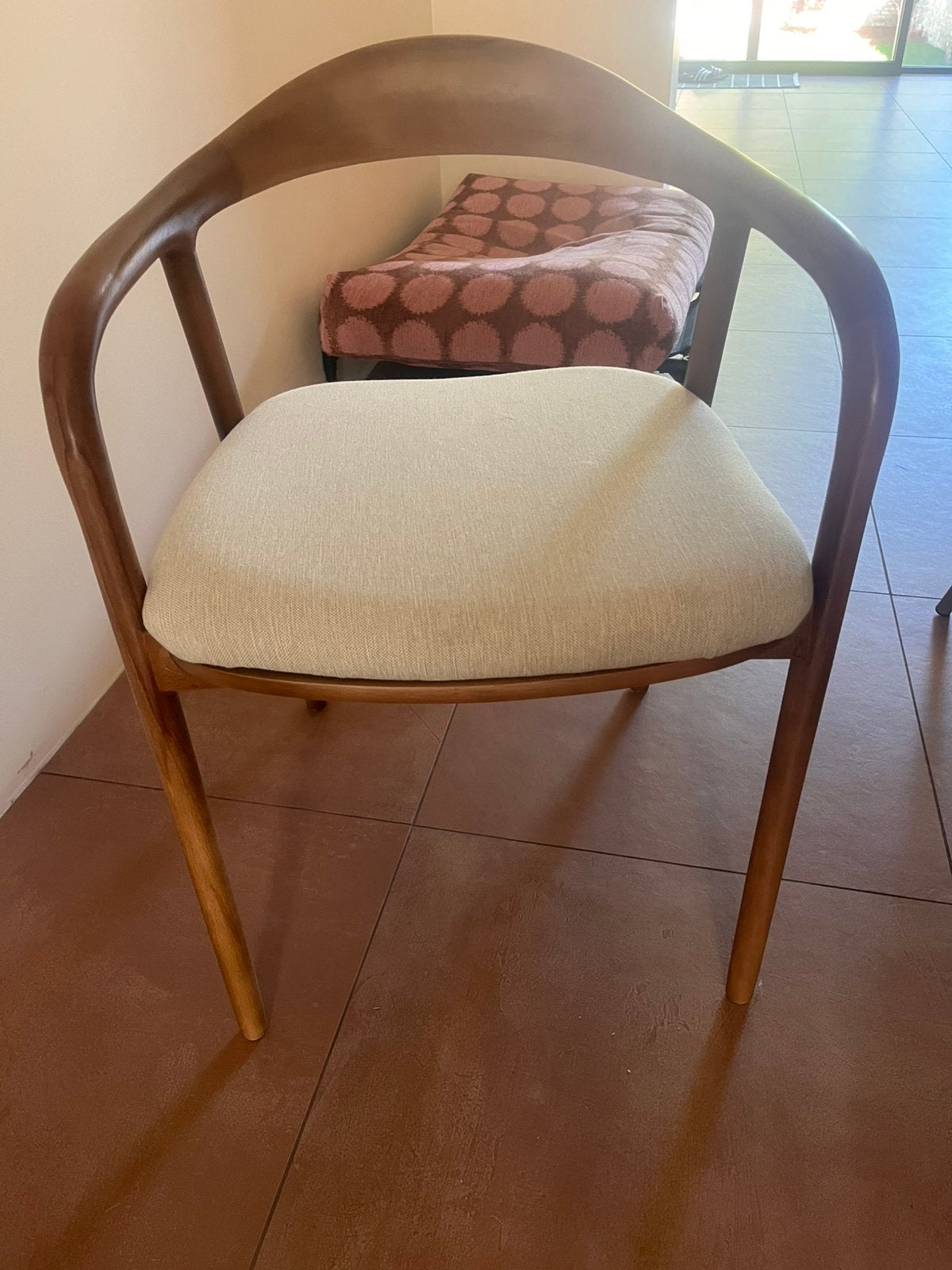 Chaise de salle à manger en velours Naduvi Porto, Maison & Meubles, Enlèvement, Comme neuf