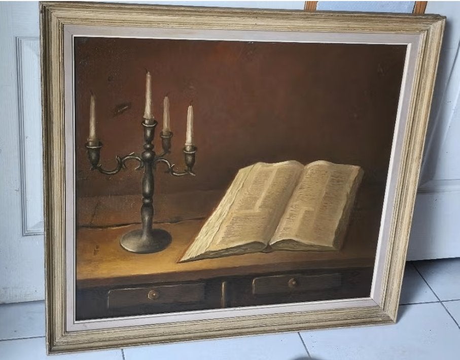 Huile sur panneau signe Maurice fourneau, Enlèvement, Panneau