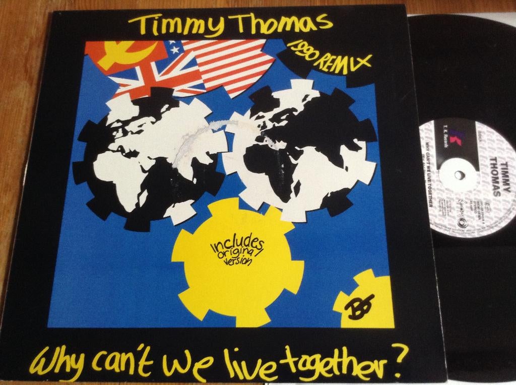 LP Timmy Thomas “Why can’t we live together?”  12”, Ophalen of Verzenden, 1990 - 1999, Gebruikt, 10 inch