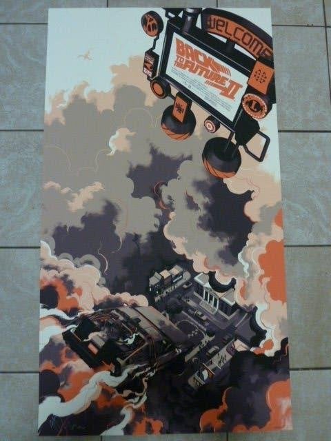 Poster Back To The Future II MONDO Matt Taylor 71/325ex!!, Rectangulaire vertical, Comme neuf, Enlèvement, Cinéma et TV