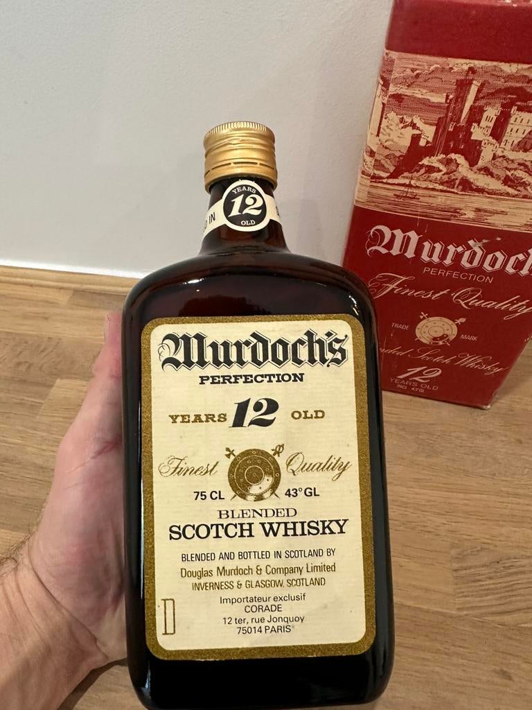 Whisky MURDOCH's Perfection 12 ans d'âge, VINTAGE (~1970), Ophalen of Verzenden, Zo goed als nieuw