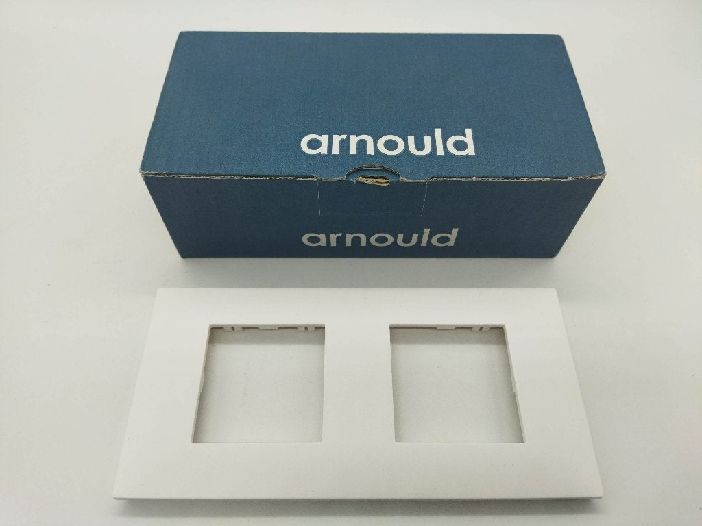 Arnould Espace Evolution afwerkingsplaten met 2 stations, Doe-het-zelf en Bouw, Elektriciteit en Kabels, Nieuw, Schakelaar, Ophalen of Verzenden