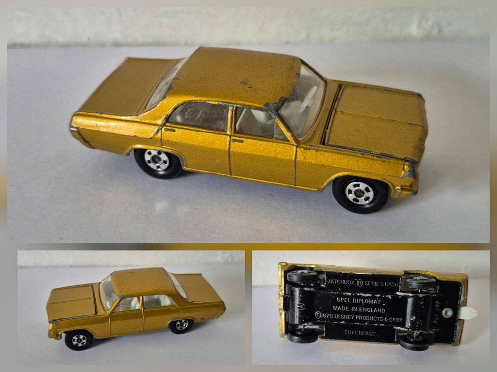 Matchbox 36-A 1970 Opel Diplomat, Ophalen of Verzenden, Gebruikt, Auto