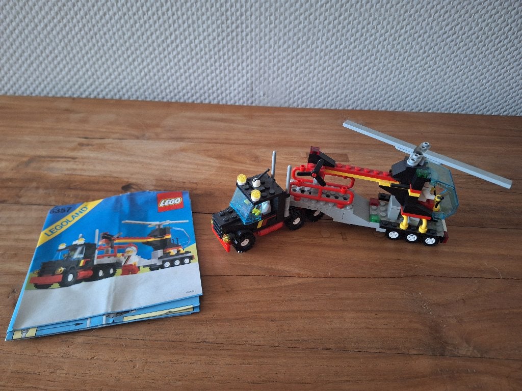 lego town truck met helikopter 6357, Kinderen en Baby's, Lego, Inclusief instructies, Ophalen of Verzenden, Complete set