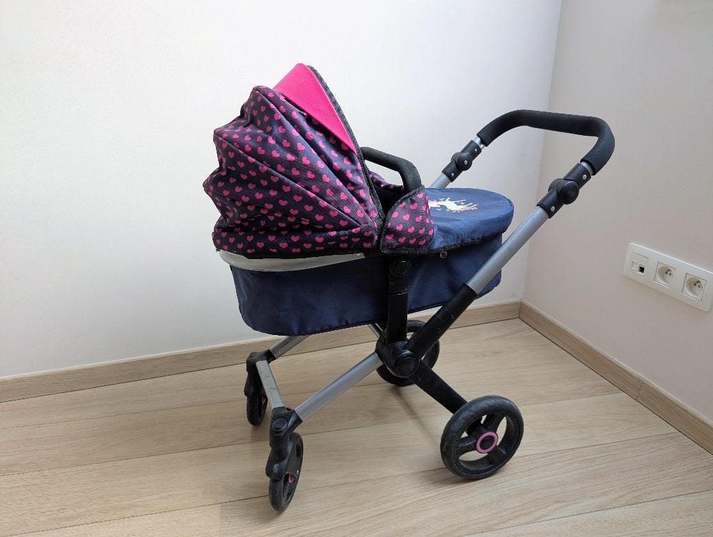 Bayer Design Poppenwagen (Donkerblauw met Eenhoorn), Kinderen en Baby's, Ophalen, Gebruikt, Overige typen