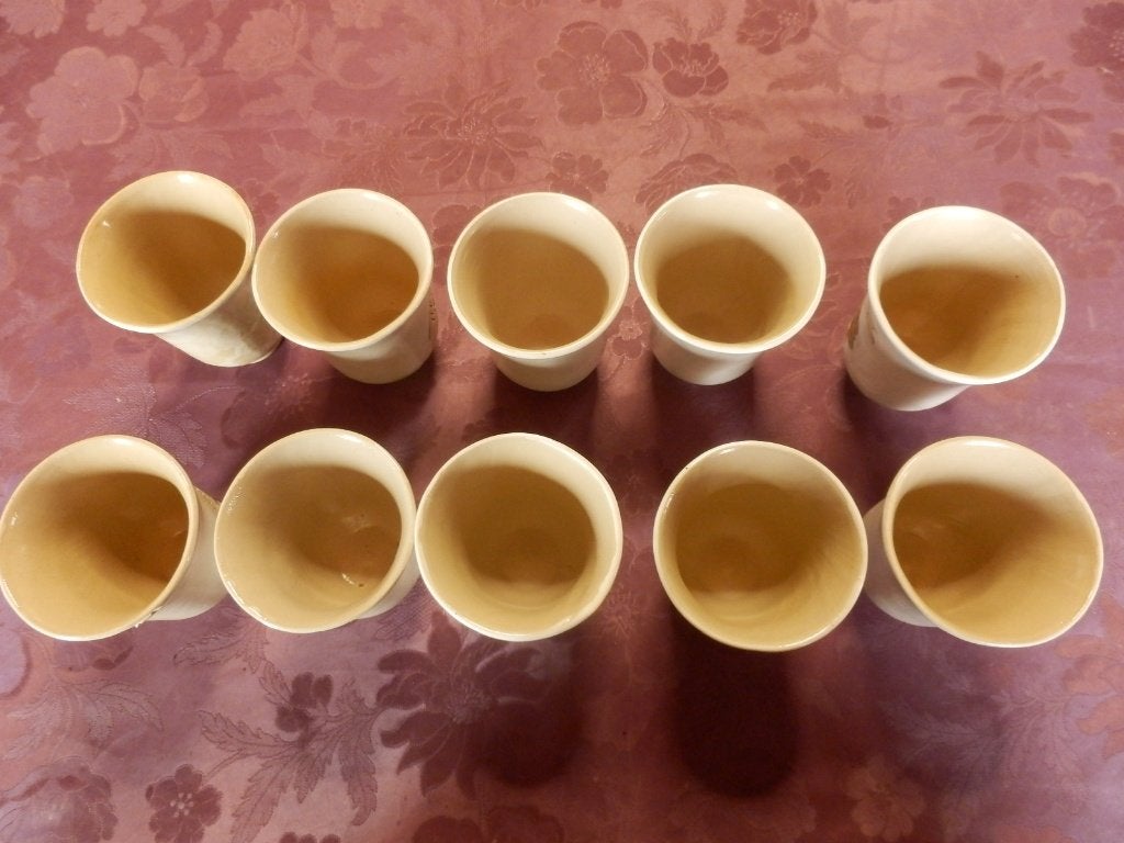 (9) -10 tasses - poterie lardinois --, Maison & Meubles, Enlèvement ou Envoi, Poterie, Comme neuf, Autres styles