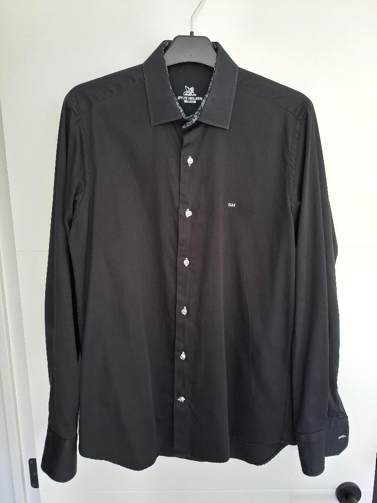 Hemd zwart Stijn Helsen maat 39/40 (medium), Kleding | Heren, Zwart, Stijn Helsen, Gedragen, Halswijdte 39/40 (M)