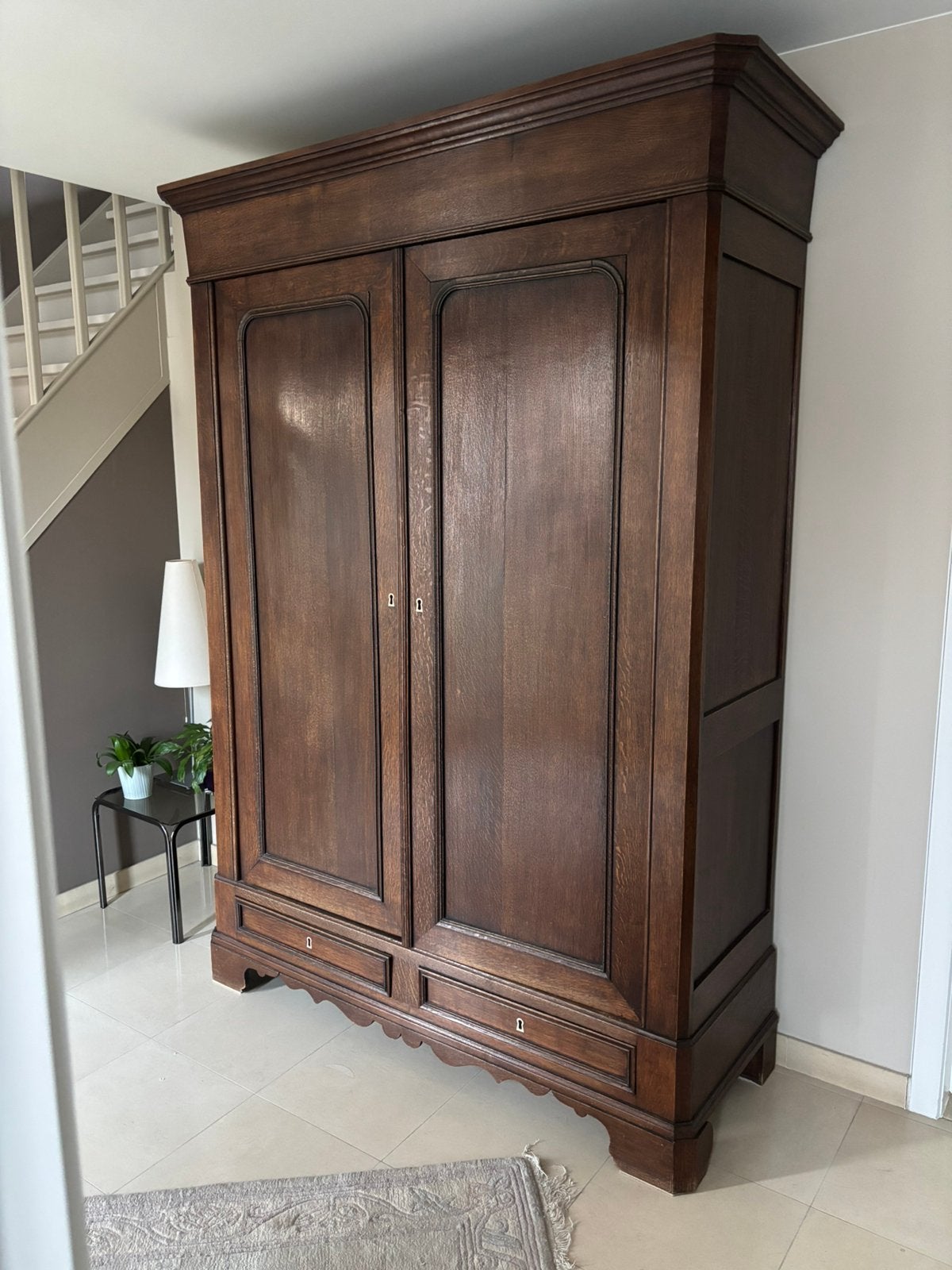 Antieke landelijke kast - Louis Philippe stijl, Antiek en Kunst, Antiek | Meubels | Kasten, Ophalen