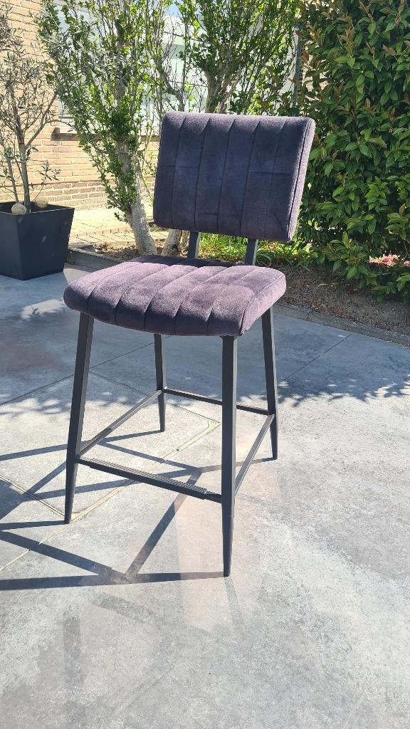 Barstoelen MX-sofa antraciet (4 stuks), Avec repose-pieds, 4 tabourets, Comme neuf, Synthétique