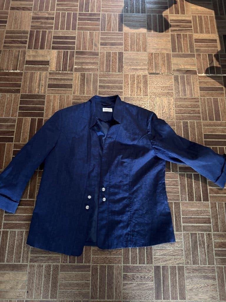 Blazer bleu foncé Damart — taille 46, Vêtements | Femmes, Vestes & Costumes, Comme neuf, Manteau, Taille 46/48 (XL) ou plus grande