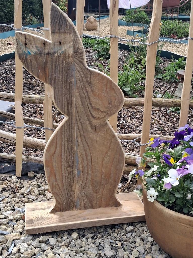 Houten decoratie konijn, Tuin en Terras, Ophalen
