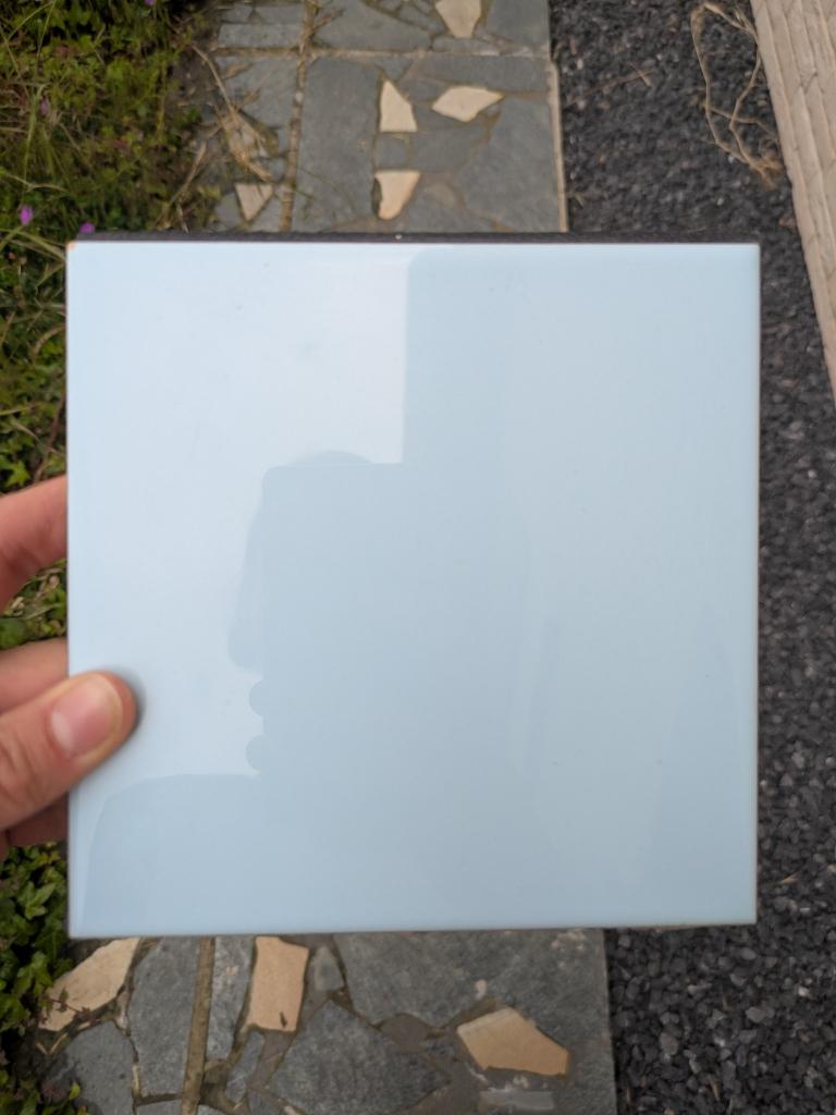 Lichtblauwe tegeltjes 15 op 15cm, Doe-het-zelf en Bouw, Tegels, Ophalen, Gebruikt, Minder dan 20 cm, Minder dan 20 cm
