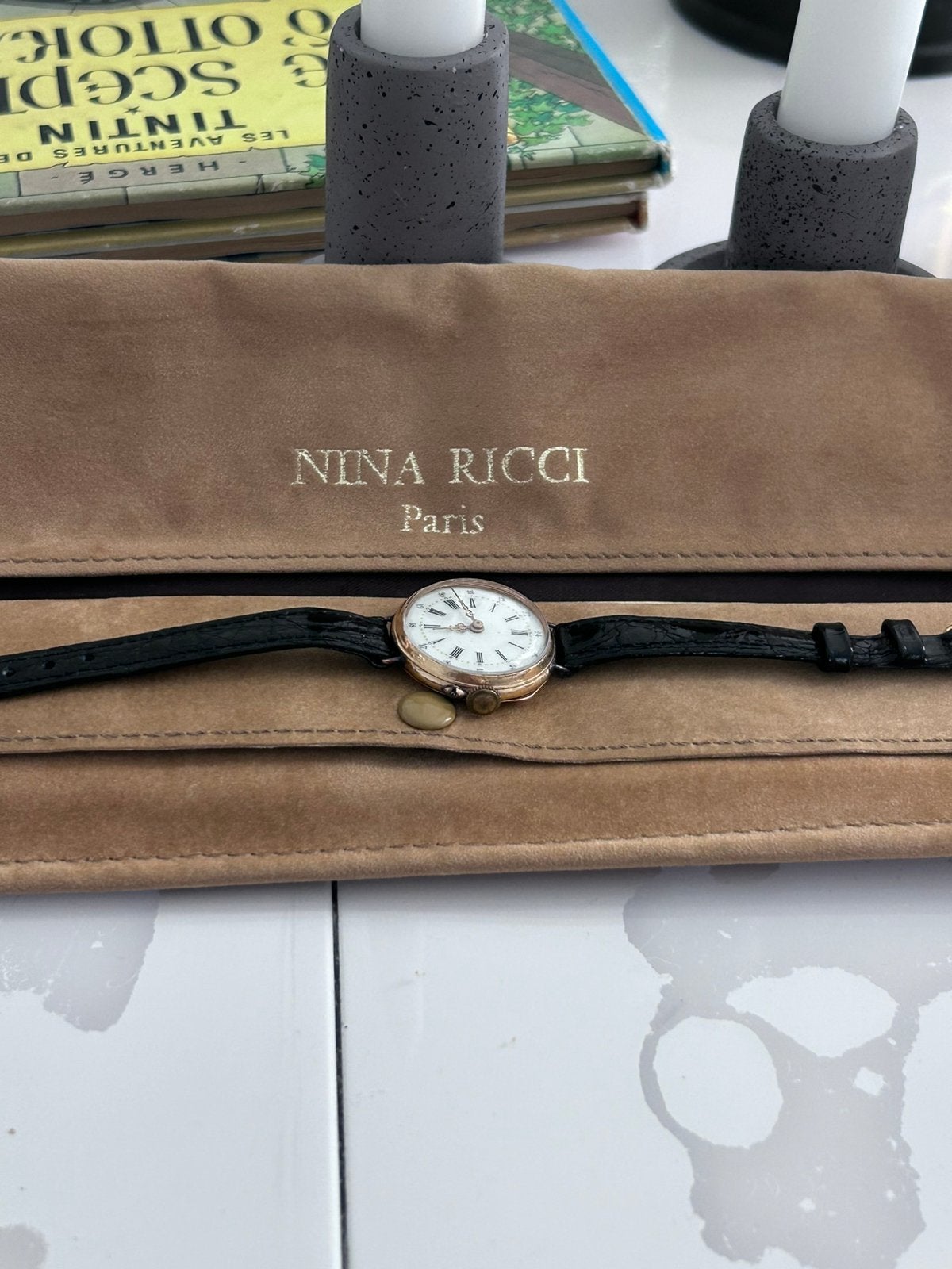 Ancienne montre nina ricci en or 18k, Montre-bracelet, Autres marques, 1930 à 1960, Or