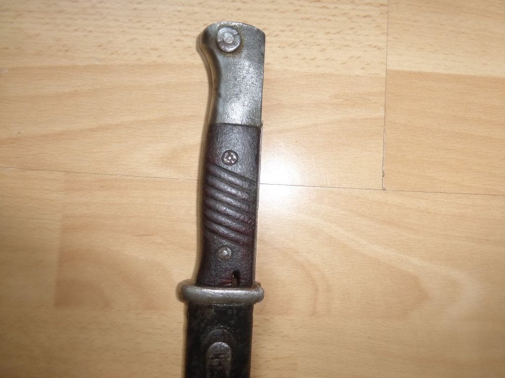 Baionnette Mauser 84/98 3e type plaquettes bakelite, Envoi, Armée de terre, Couteau ou Poignard