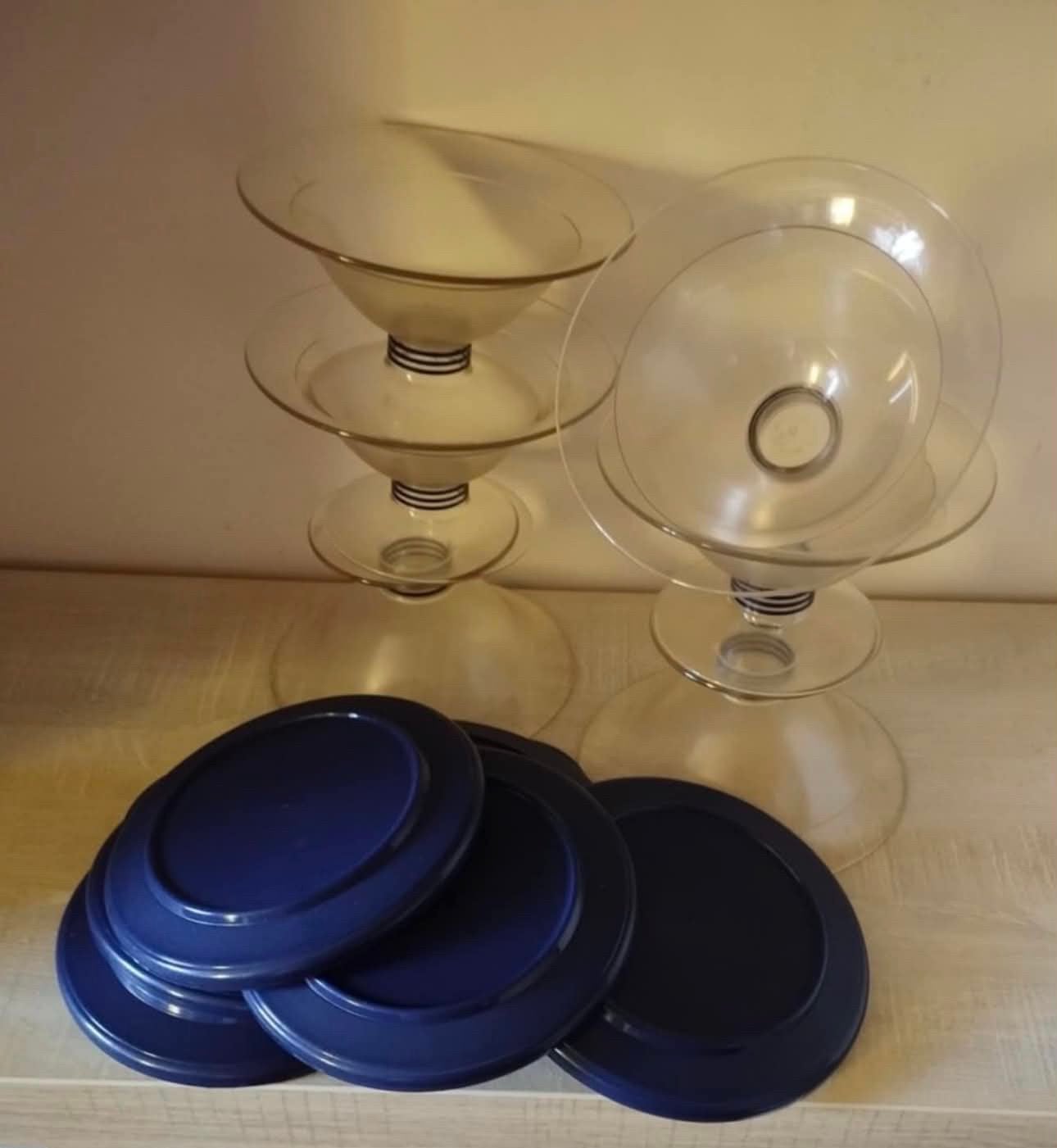 Lot 6 coupes à glace Tupperware, Maison & Meubles, Cuisine| Tupperware, Comme neuf, Bleu, Enlèvement