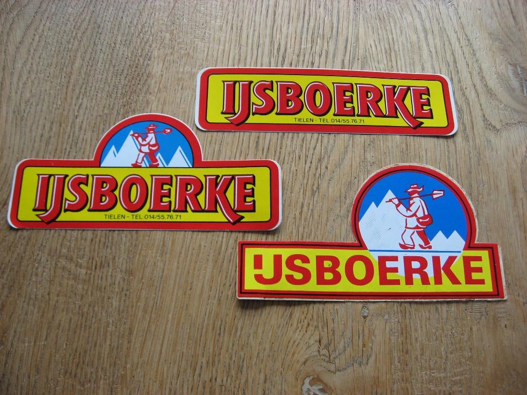 ijsboerke Tielen Stickers, Ophalen of Verzenden, Nieuw, Bedrijf of Vereniging