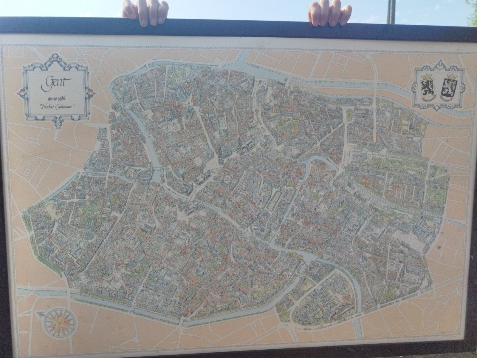 kaart Gent, Antiquités & Art, Art | Dessins & Photographie, Enlèvement, Carte