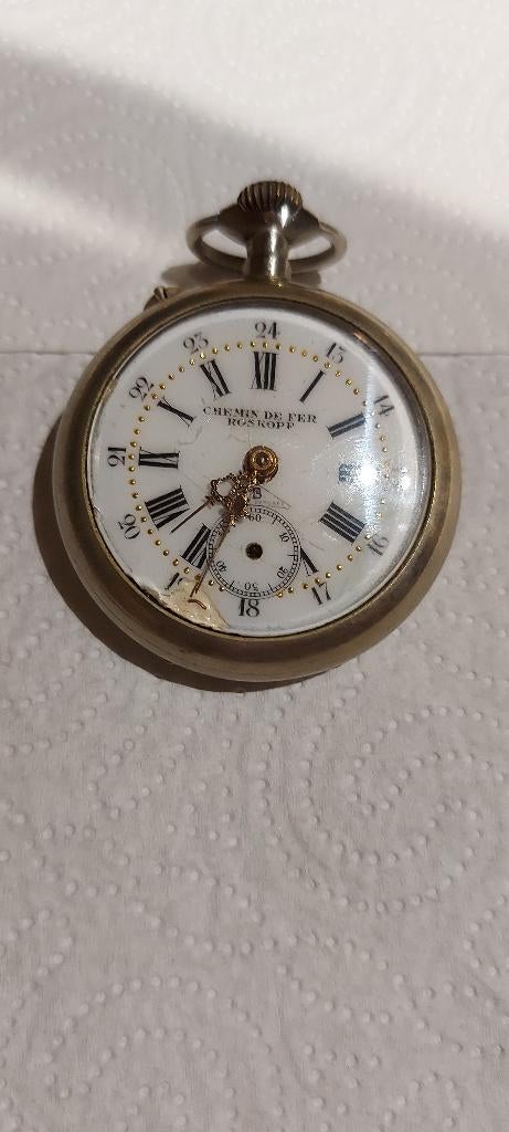 Roskopf zakhorloge, Handtassen en Accessoires, Ophalen of Verzenden, Staal, Zakhorloge, 1900 tot 1930