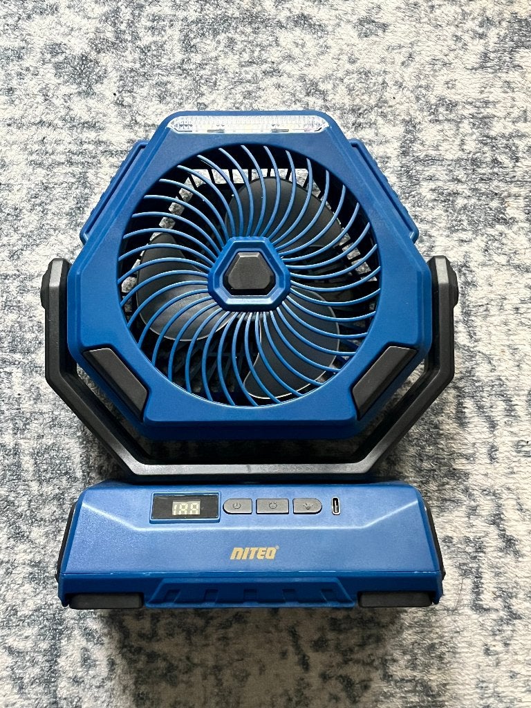Ventilateur d'atelier LED rechargeable, Electroménager, Enlèvement, Neuf, Ventilateur de table