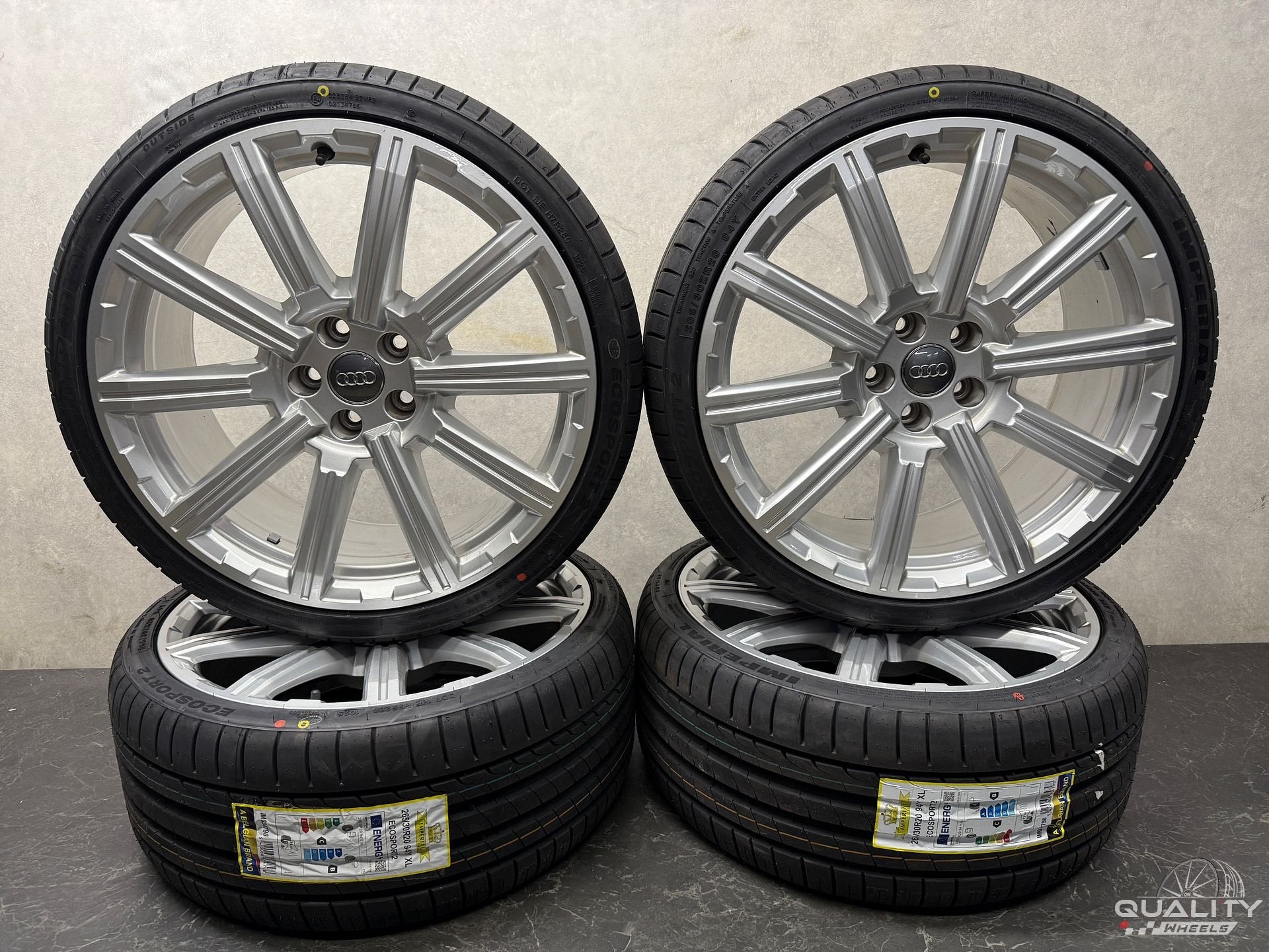 20” Org Audi A5 S5 2007-2026, RS4 B8 Velgen + Banden 265/30/, Auto-onderdelen, Gebruikt, -, 265 mm, -