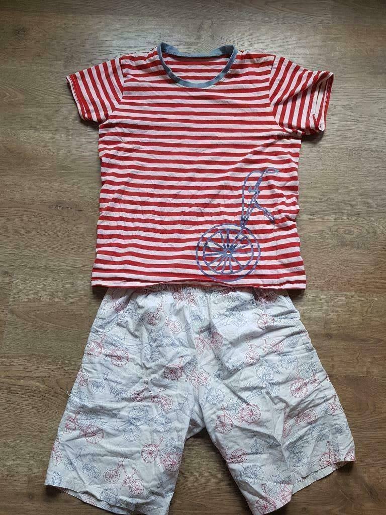 pyjama / zomerpyjama fiets rood en wit maat 140 - 146, Kinderen en Baby's, Ophalen of Verzenden, Gebruikt, Jongen, Nacht- of Onderkleding