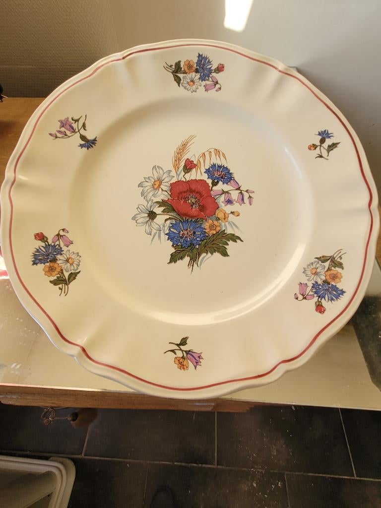 plat à tarte Sarreguemines Agrest 33 cm diamètre, Enlèvement ou Envoi