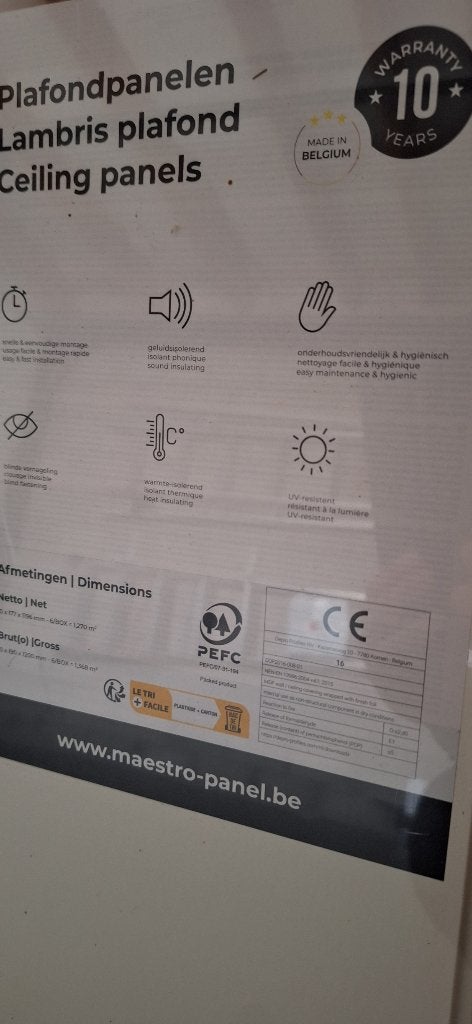 plafond mdf latten, Doe-het-zelf en Bouw, 100 tot 150 cm, Overige typen, Nieuw, Ophalen