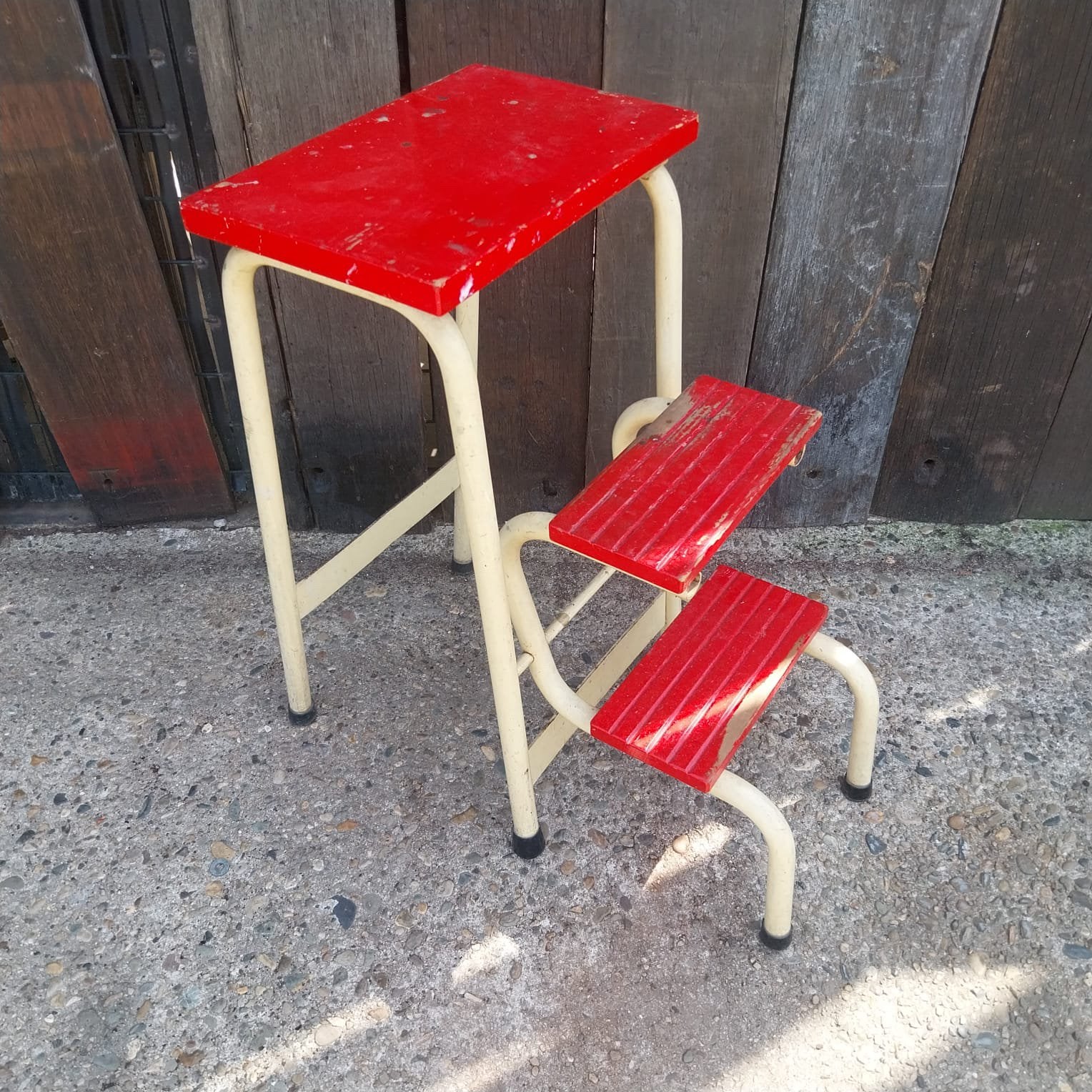 Vintage keukentrap met werkblad –retro– jaren ’60/’70, Ophalen, Gebruikt, ,, ,