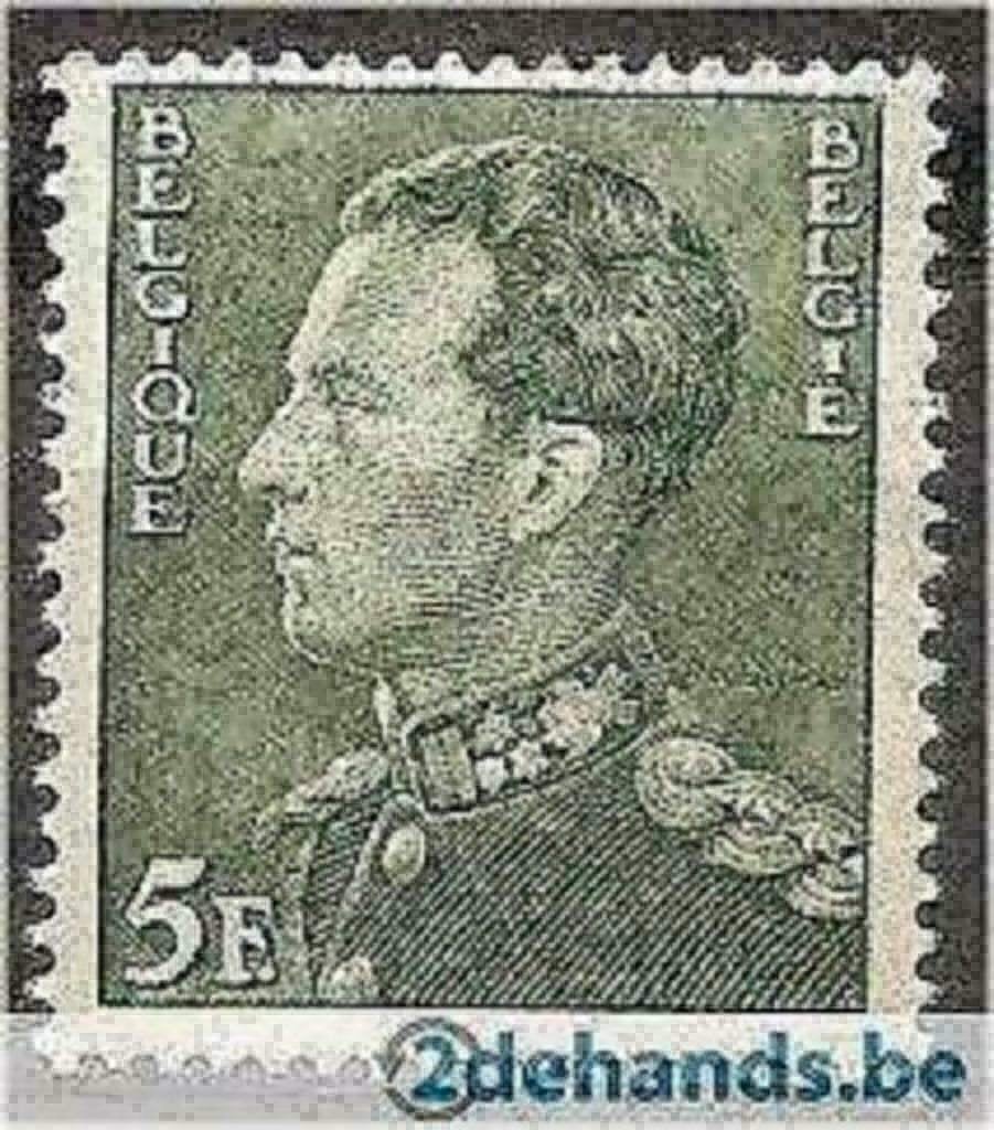 Belgique 1936 - Yvert/OBP 433 - Léopold III - Tye de p (PF), Envoi, Non oblitéré, Neuf, Maison royale