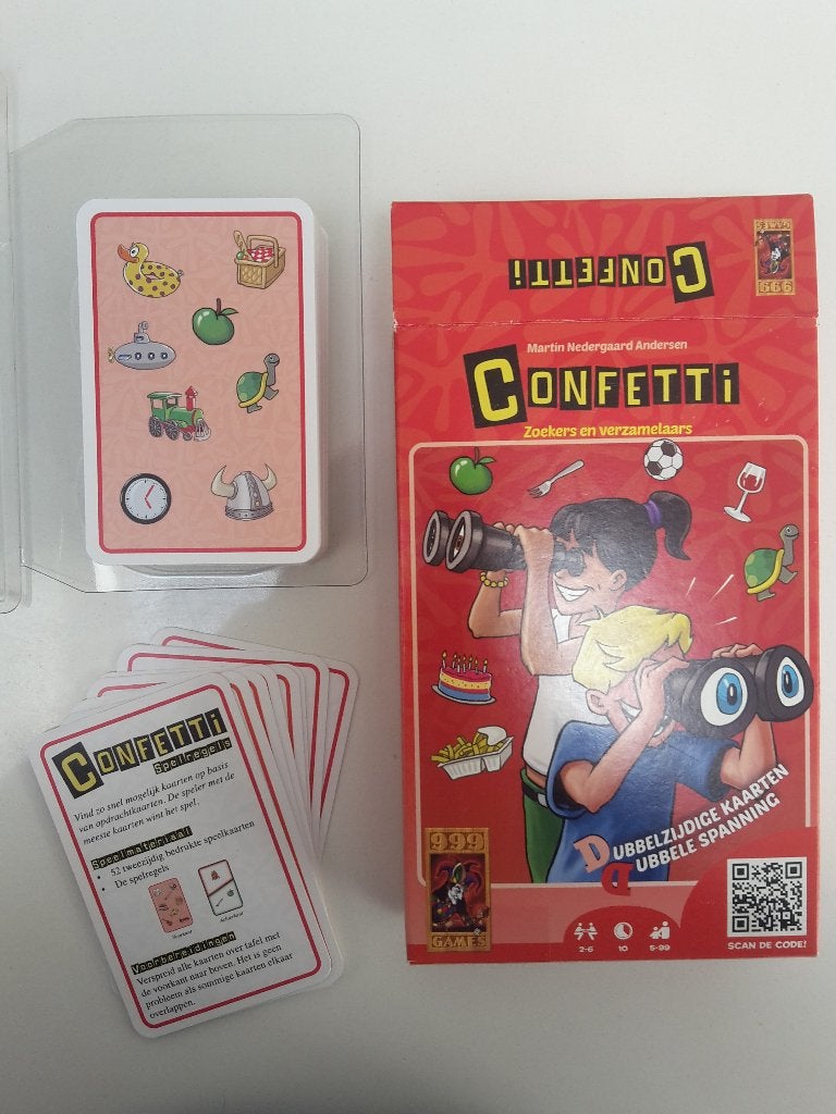 Nieuw kaartspel Confetti, 2-6 spelers, 999, + 1 gratis promo, Hobby en Vrije tijd, Ophalen of Verzenden, Nieuw, 999 games