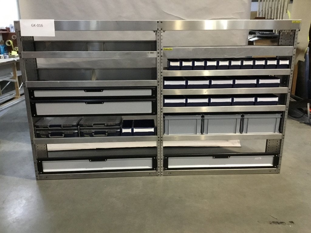 Aluminium TOM-LOCK bedrijfswagen inrichting GK-016, Enlèvement