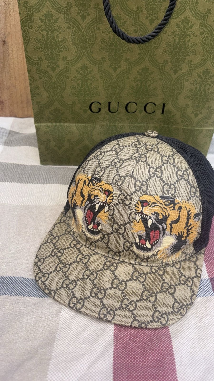 Gucci double tigre, Kleding | Heren, Hoeden en Petten, Ophalen, Zo goed als nieuw