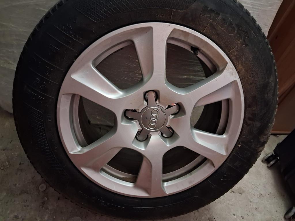 4 jantes Audi d’origine + pneus hiver Kleber 225/55 R16, Auto-onderdelen, Banden en Velgen, Ophalen, Winterbanden, Band(en)