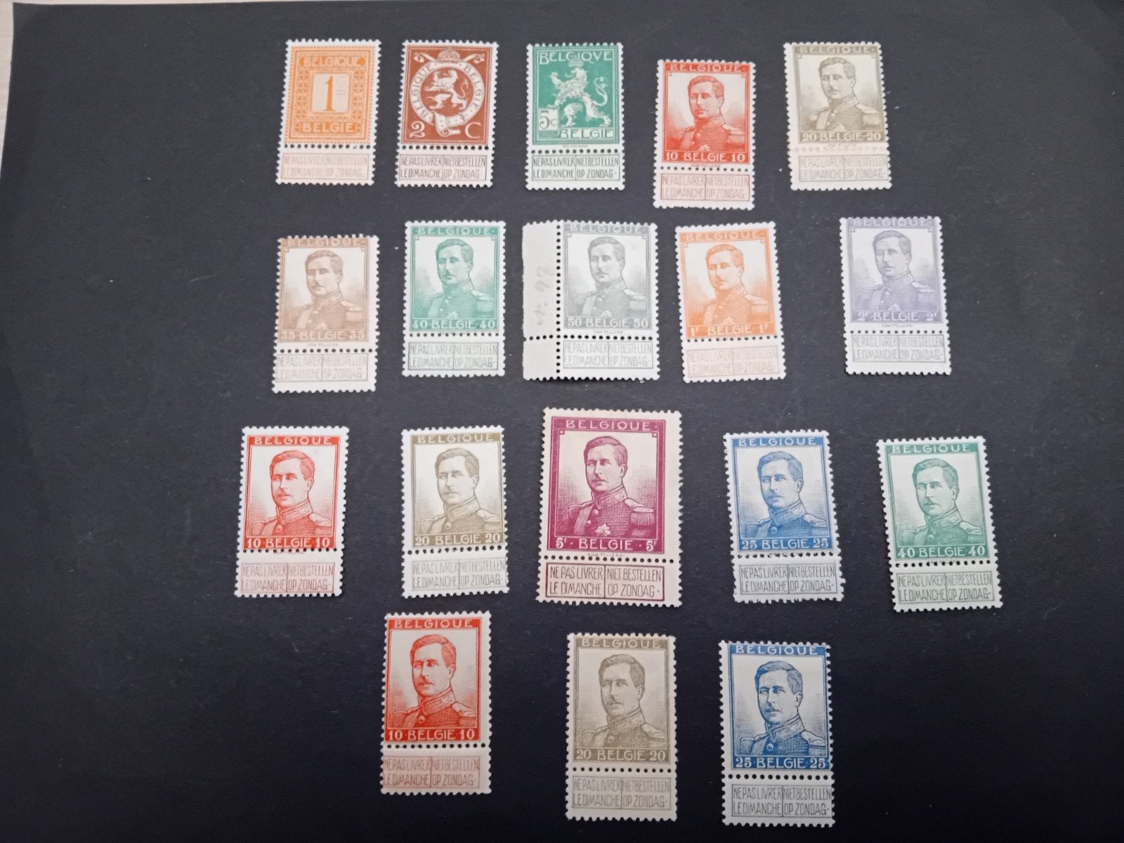 België postzegels nr 108/125**-* lot 5P, Postzegels en Munten, Postzegels | Europa | België, Verzenden, Postfris
