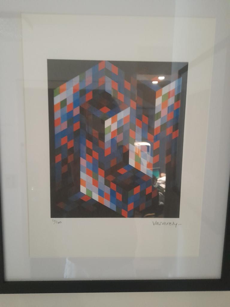 Litho vasarely, Antiek en Kunst, Kunst | Litho's en Zeefdrukken, Ophalen
